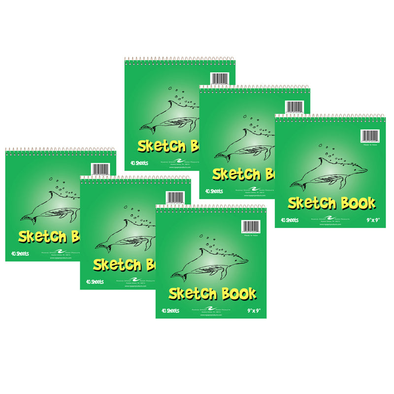 (6 EA) KIDS SKETCH BOOK 9X9 40