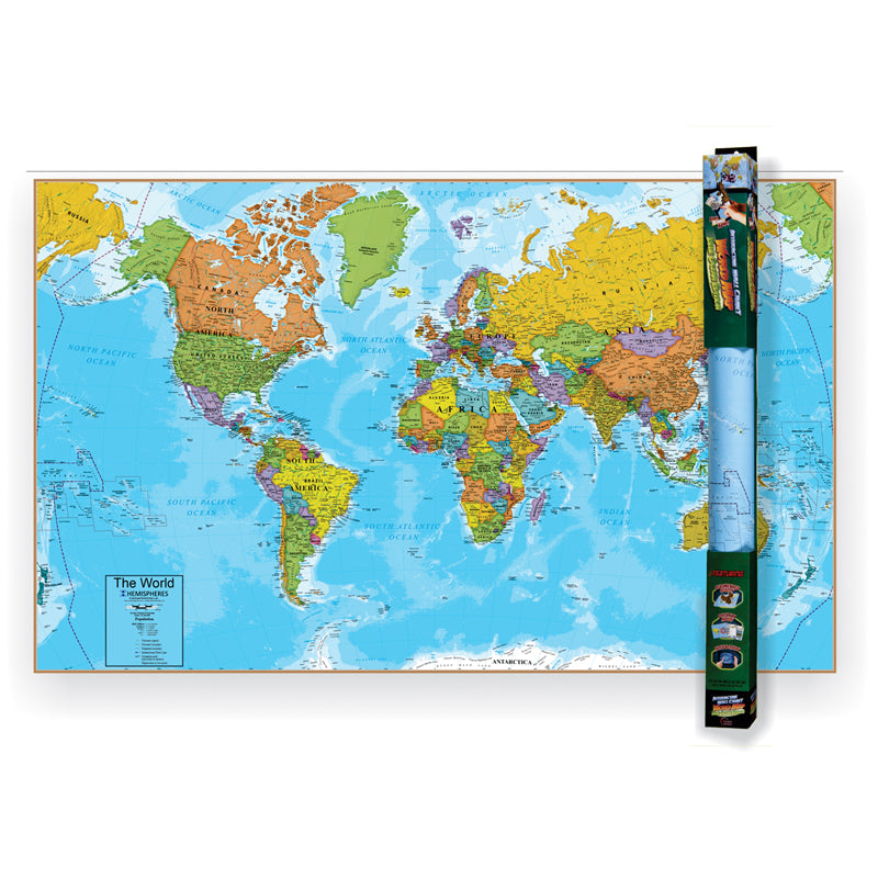 WORLD WALL CHART W/ INTERACTIVE APP