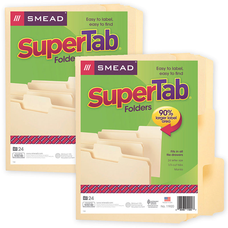 (2 PK) SMEAD MANILA SUPERTAB LETTER