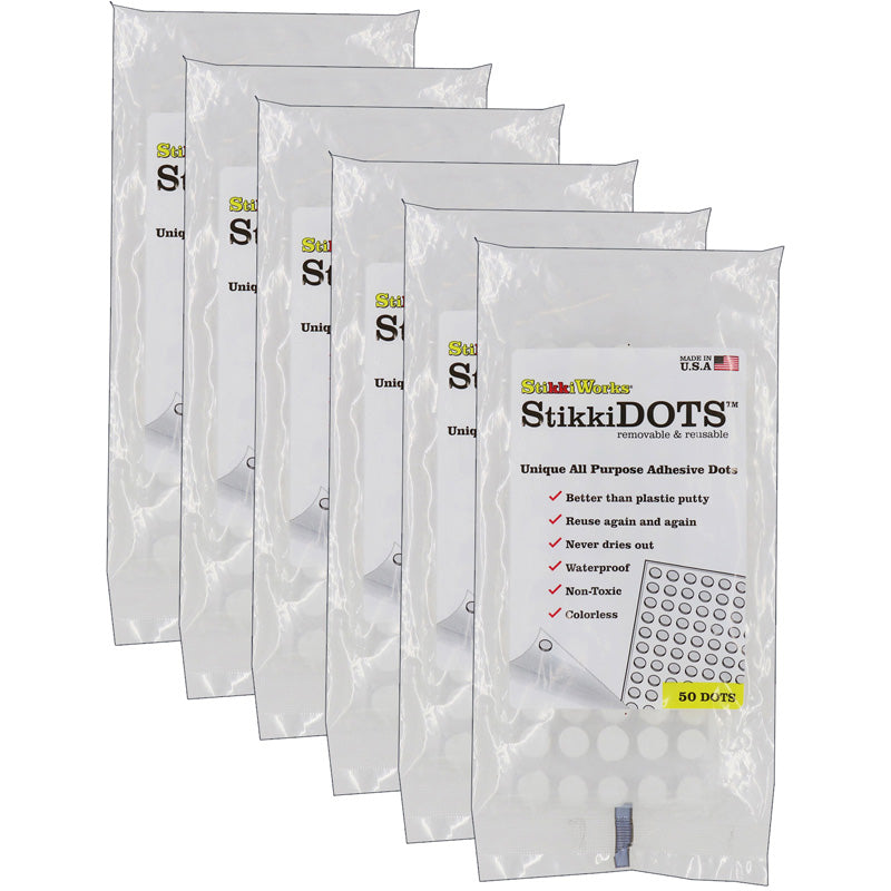(6 PK) STIKKI WAX DOTS 50 PER BG