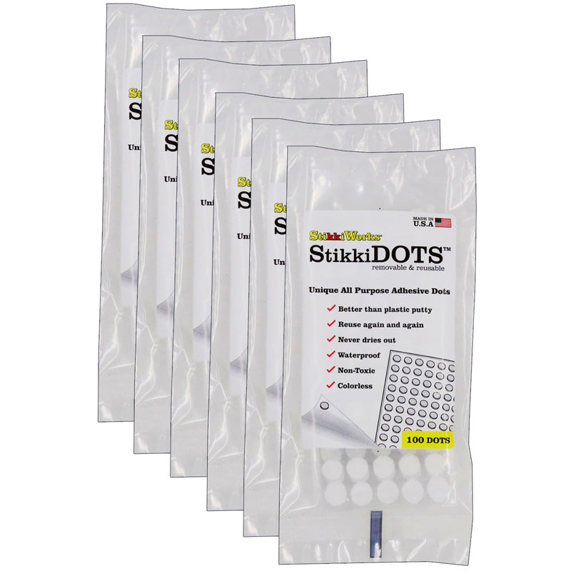 (6 PK) STIKKIDOTS 100 DOTS PER PK