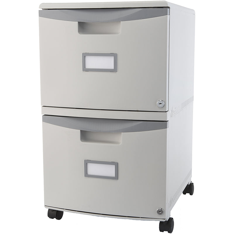 2 DRAWER PUTTY MOBILE FILE CABINET