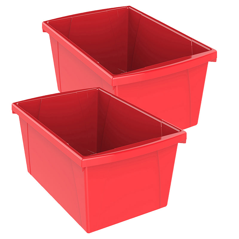 (2 EA) MED RED CLASS STORAGE BIN