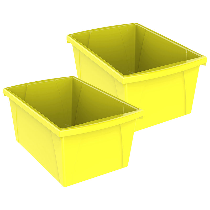 (2 EA) MED YELLOW CLASS STORAGE BIN