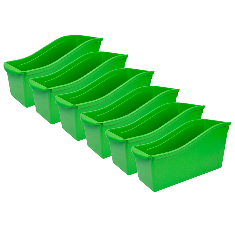 (6 EA) LARGE BOOK BIN GREEN