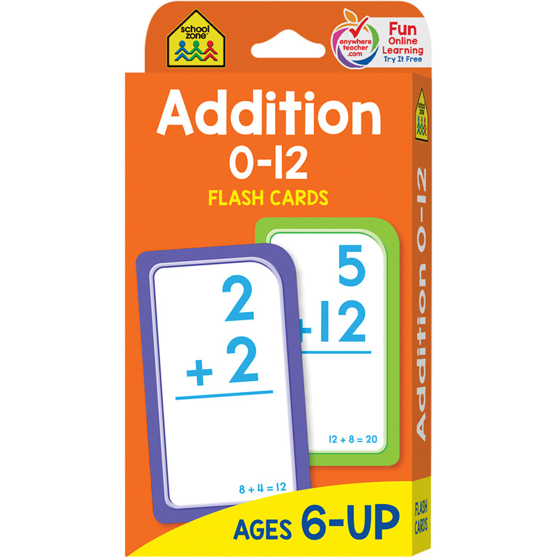 ADDITION 0-12 FLASH CARDS