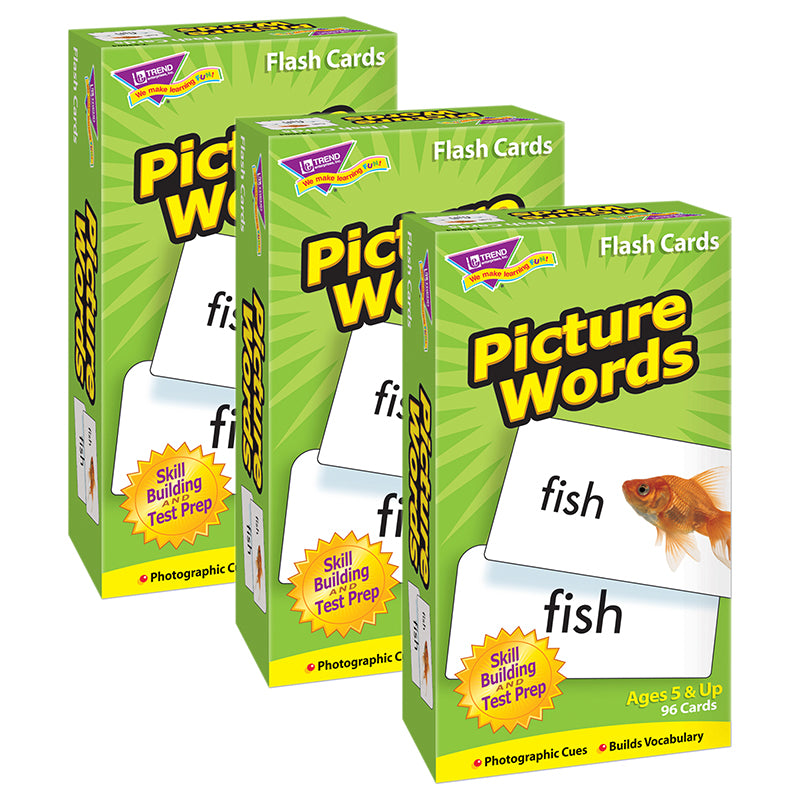 (3 PK) FLASH CARDS PICTURE WORDS