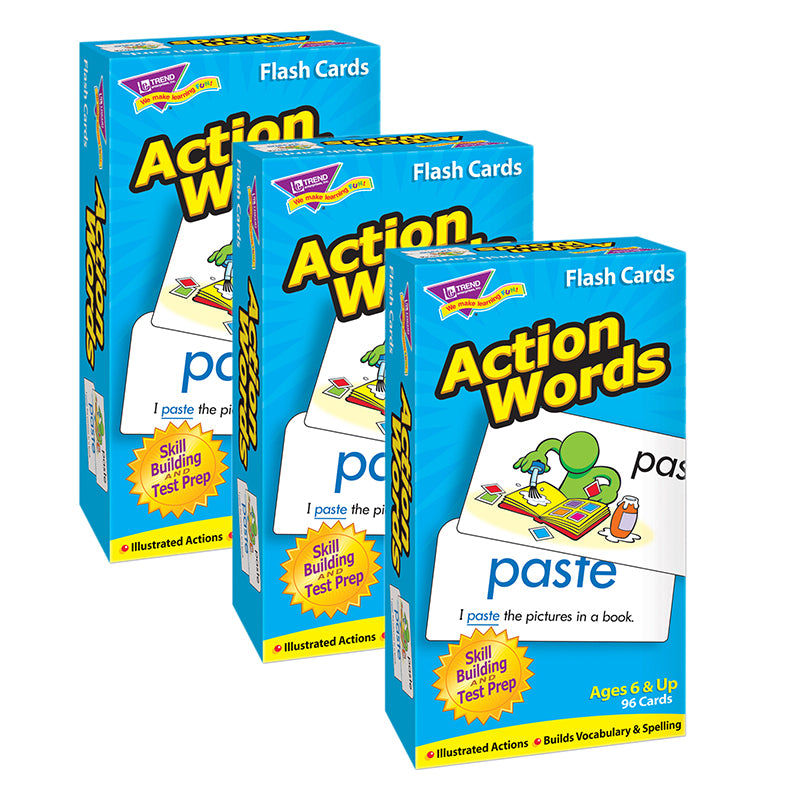 (3 EA) FLASH CARDS ACTION WORDS