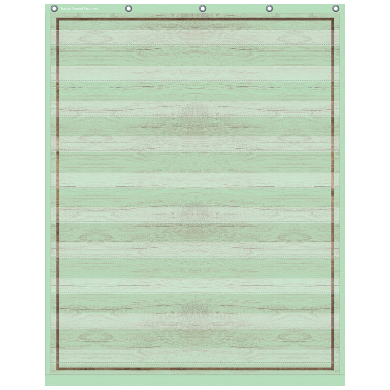 MINT PAINTED WOOD 10 POCKET CHART