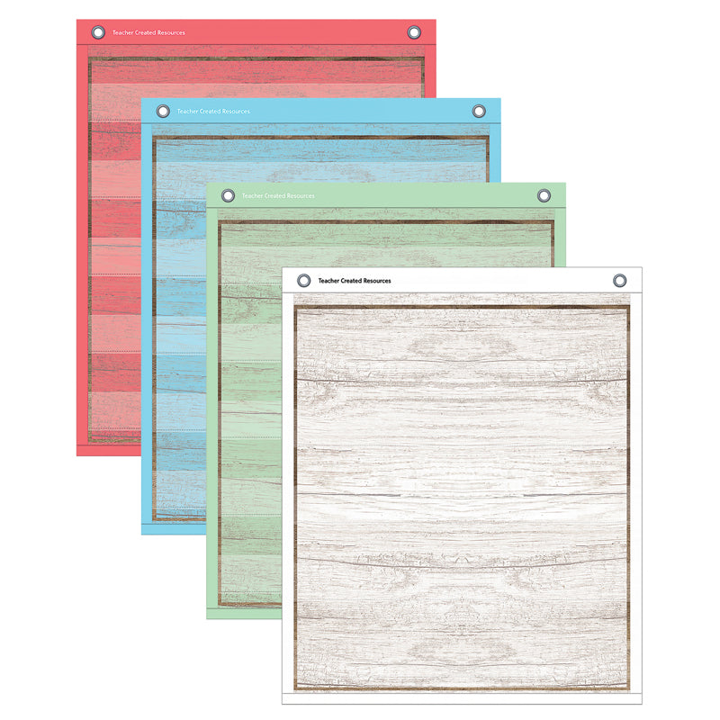 PAINTED WOOD MINI POCKET CHARTS