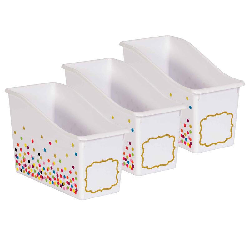 (3 EA) CONFETTI PLASTIC BOOK BIN