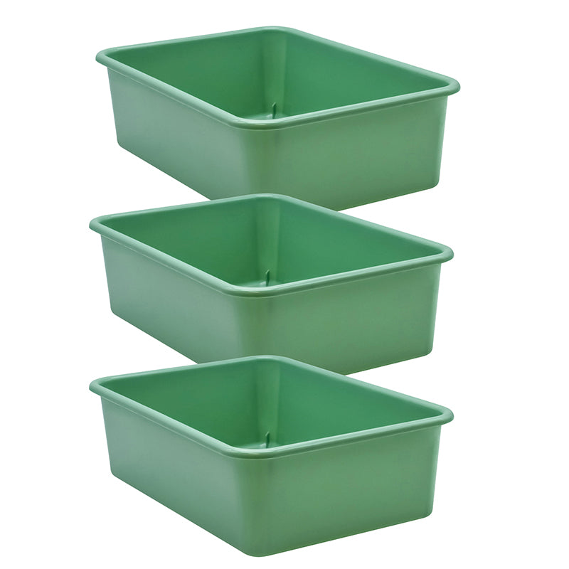 (3 EA) GREEN LARGE PLASTIC STORAGE