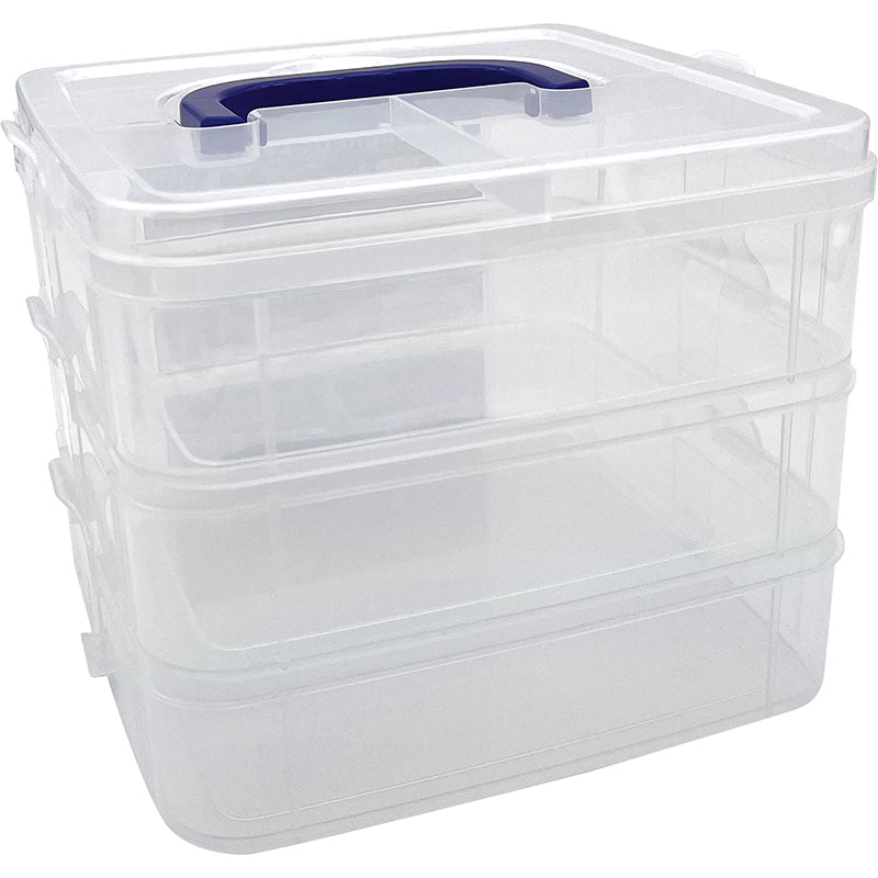 CLEAR STACKABLE 3 TIER CONTAINERS
