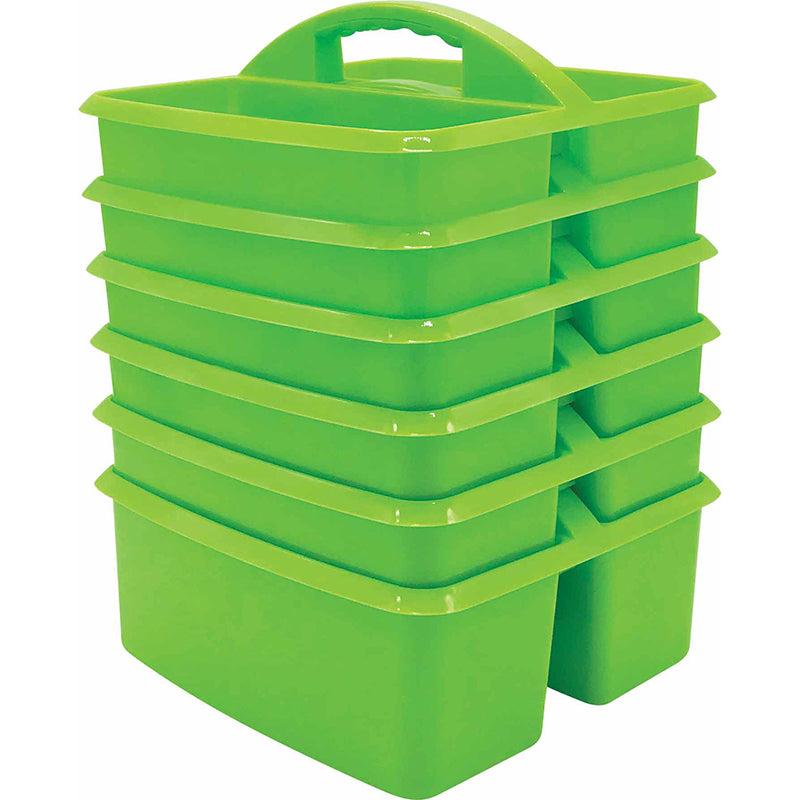 (6 EA) LIME PLASTIC STORAGE CADDY