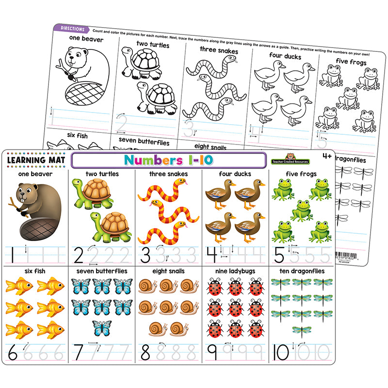 NUMBERS 1-10 LEARNING MAT