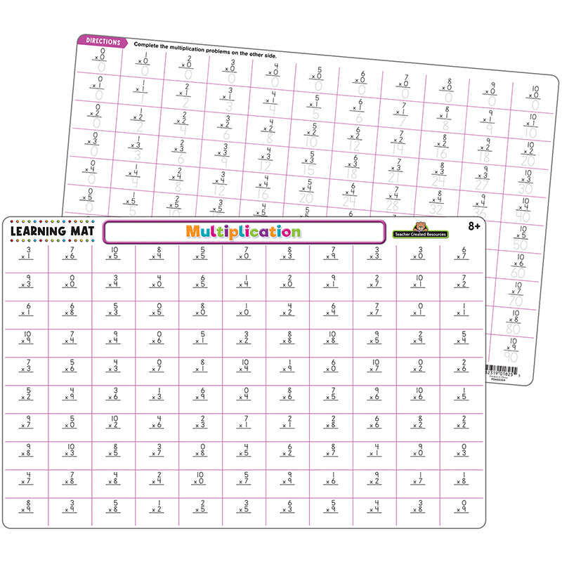 MULTIPLICATION LEARNING MAT
