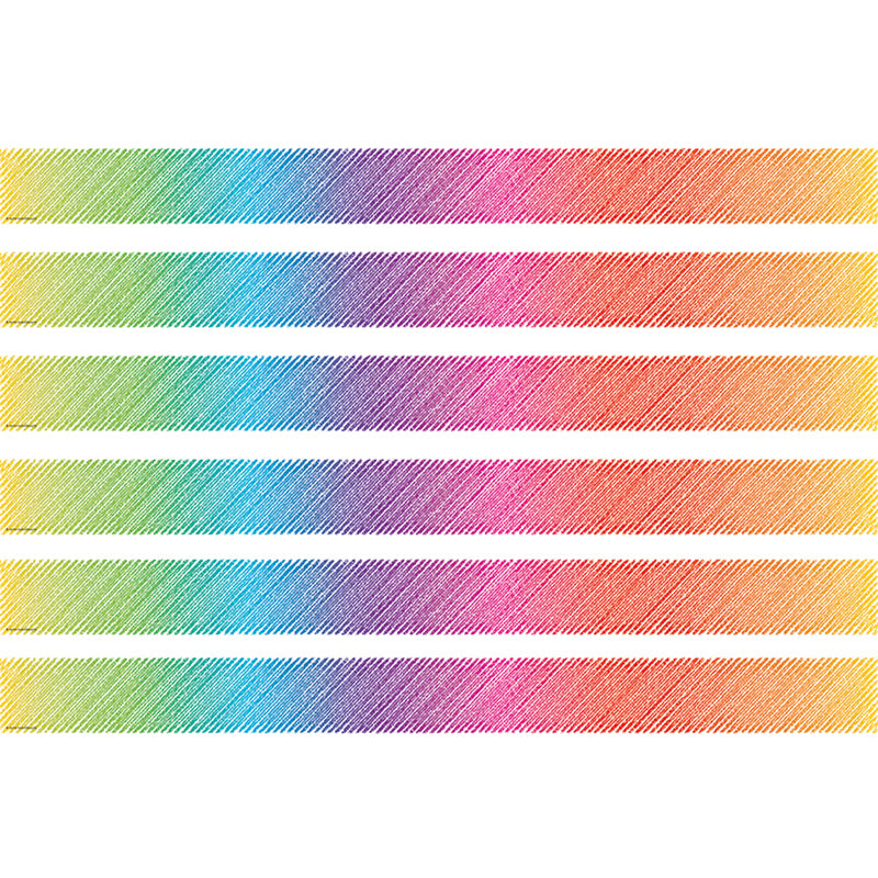 (6 PK) COLORFUL SCRIBBLE STRAIGHT