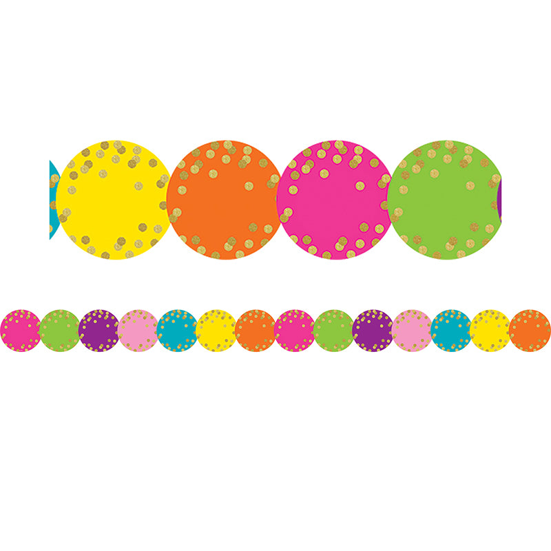 CONFETTI CIRCLES DIECUT BORDER TRIM