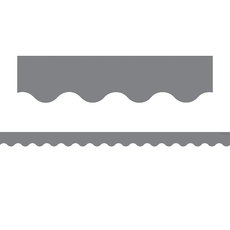 GRAY SCALLOPED BORDER TRIM