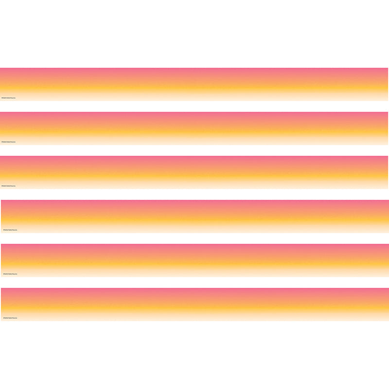 (6 PK) PINK & ORANGE COLOR BORDR
