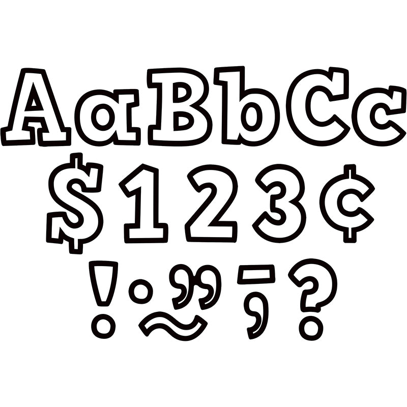 BLACK & WHITE 4IN LETTERS COMBO PK