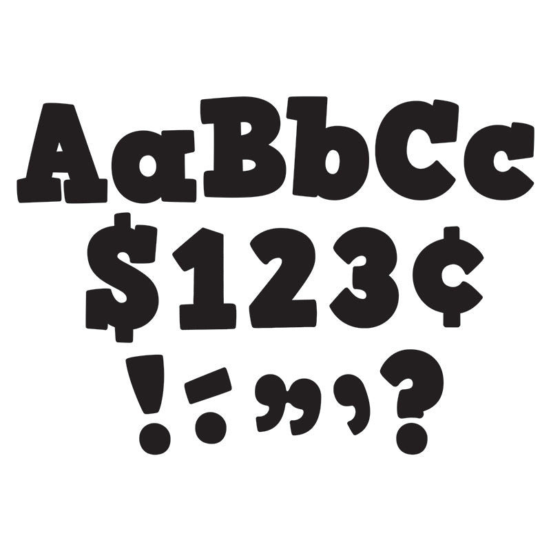 BLACK BOLD BLOCK 4 IN LETTERS