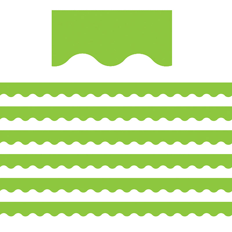 (6 PK) LIME SCALLOPED BORDER TRIM