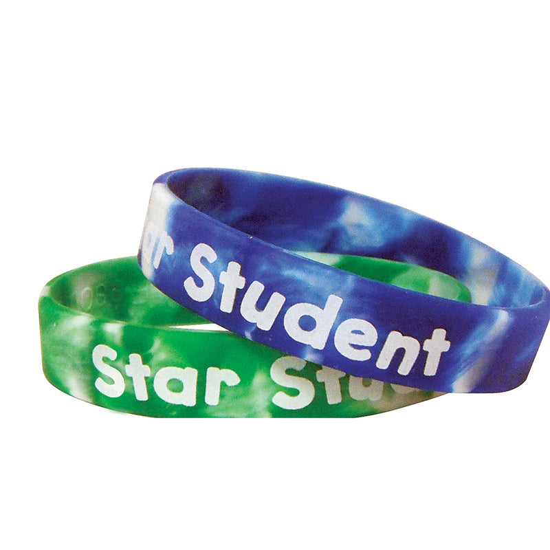 FANCY STAR STUDENT WRISTBANDS 10/PK