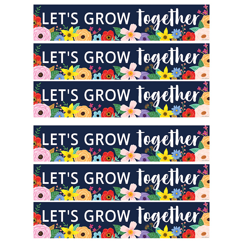 (6 EA) LETS GROW TOGETHER BANNER