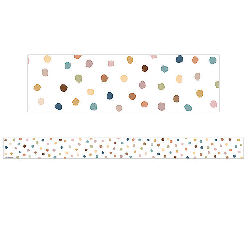 PAINTED DOTS STRAIGHT BORDER TRIM