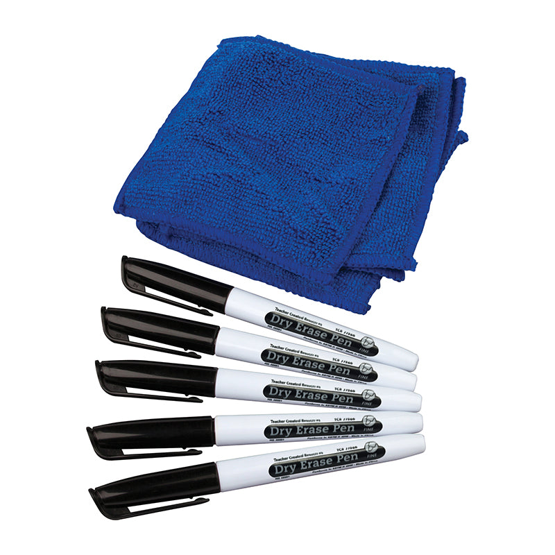 DRY ERASE PENS & MICROFIBER TOWELS