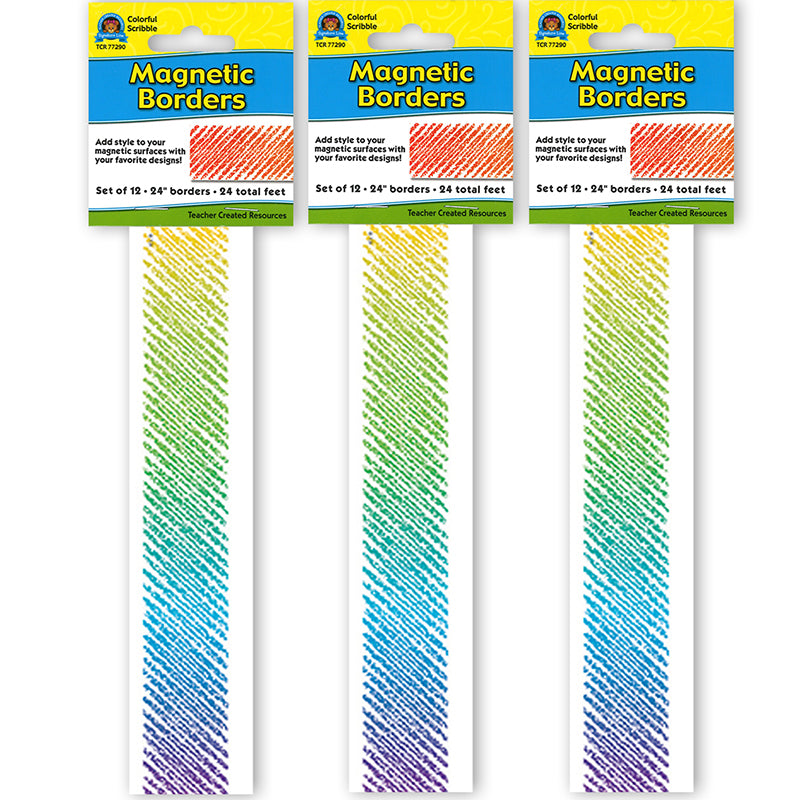 (3 PK) COLORFUL SCRIBBLE MAGNETIC