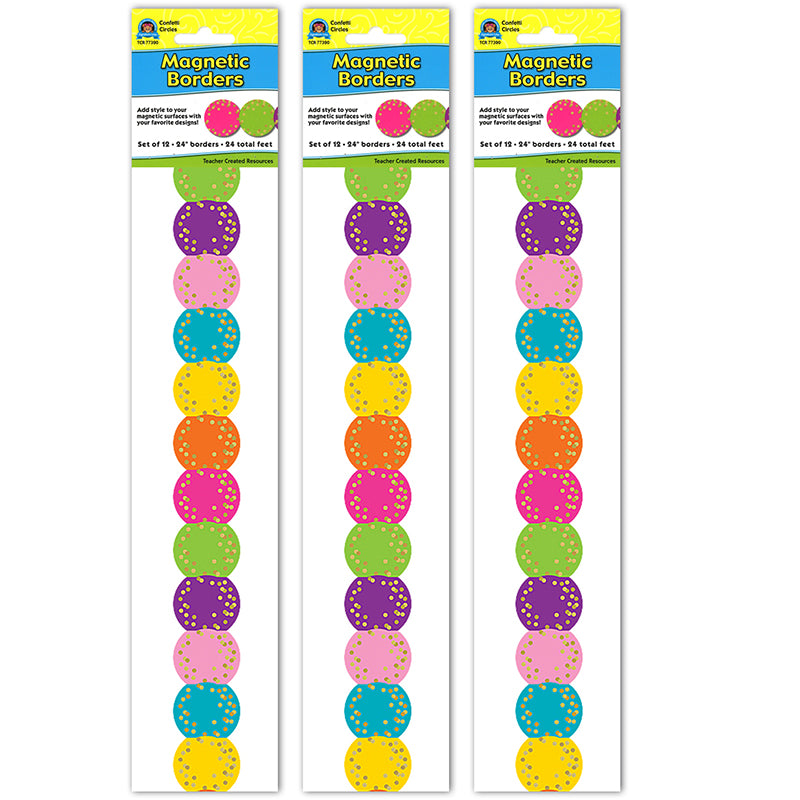 (3 PK) CONFETTI CIRCLES DIECUT MAG