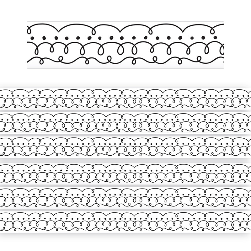 (6 PK) SQUIGGLES AND DOTS DIE-CUT