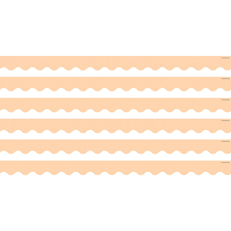 (6 PK) PEACH SCALLOPED BORDER TRIM