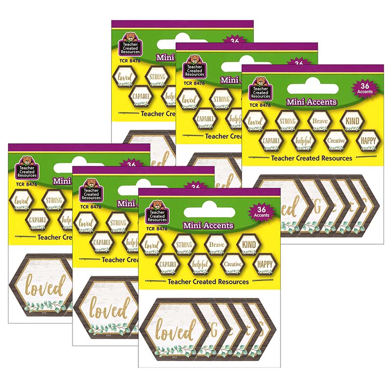 (6 PK) POSITIVE WORDS MINI ACCENTS