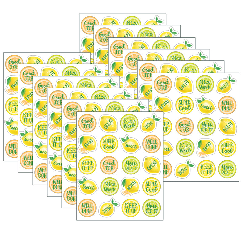 (12 PK) LEMON ZEST STICKERS