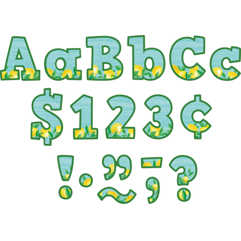 LEMON ZEST BOLD BLOCK 4IN LETTERS