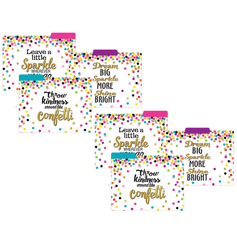 (2 PK) CONFETTI FILE FOLDERS