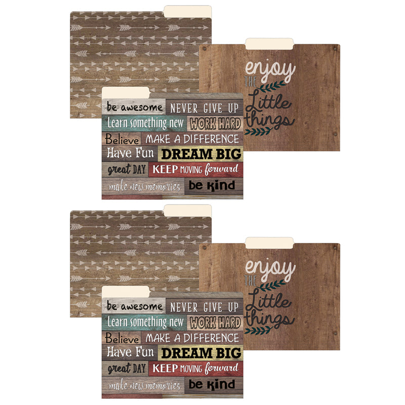 (2 PK) FARMHOUSE CHICFILE FOLDERS