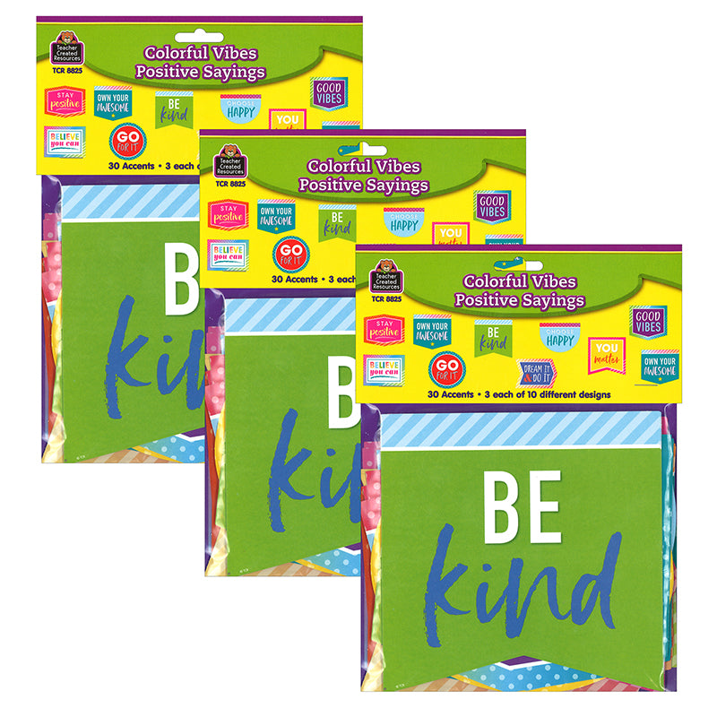 (3 PK) POSITIVE SAYINGS ACCENTS