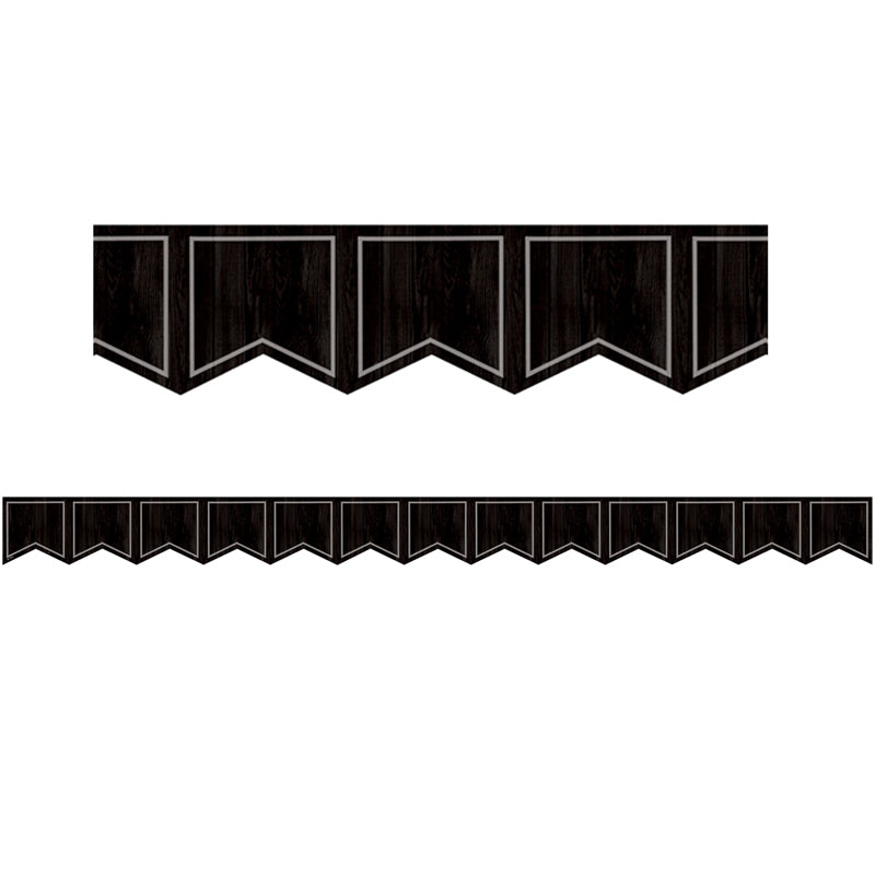 BLACK PENNANTS DIE-CUT BORDER TRIM