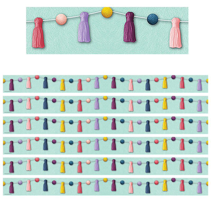 (6 PK) POM-POMS & TASSLS STRAIGHT