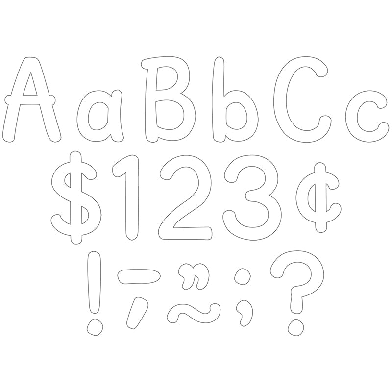 (2 PK) WHITE 4IN MODERN LETTERS PK