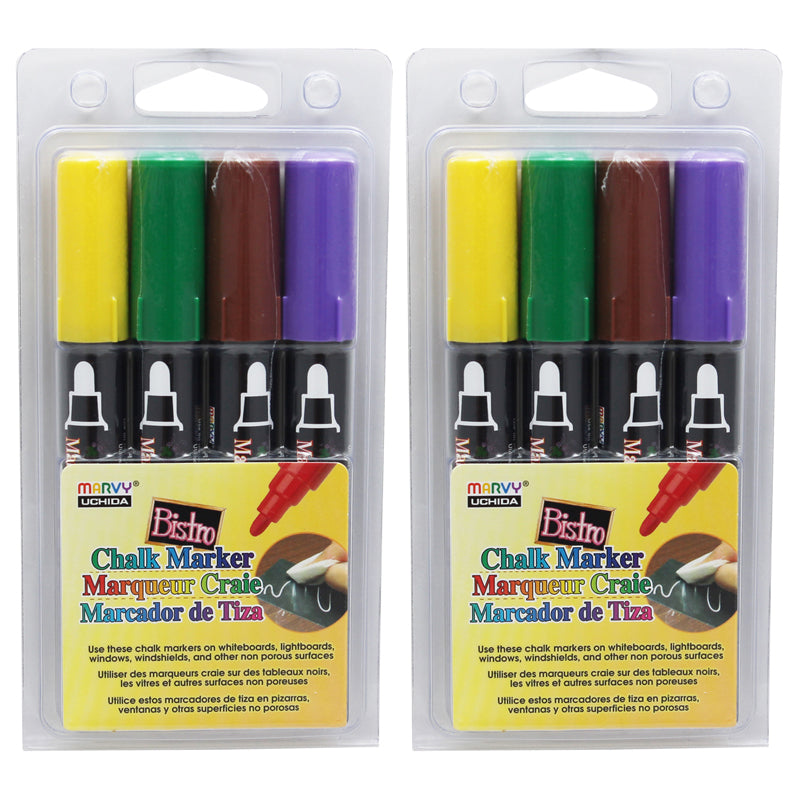 (2 PK) BISTRO CHLK MRKRS 4 BRD TIP