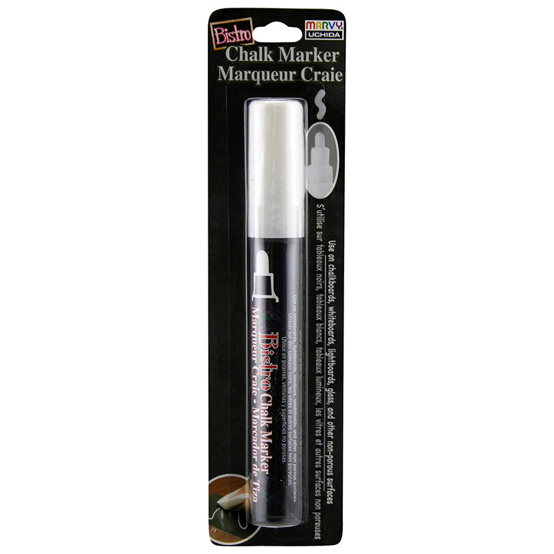 BISTRO SINGLE WHITE MARKR BROAD TIP
