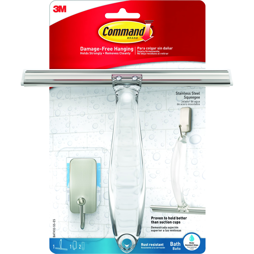 Command Bath Squeegee and Hook