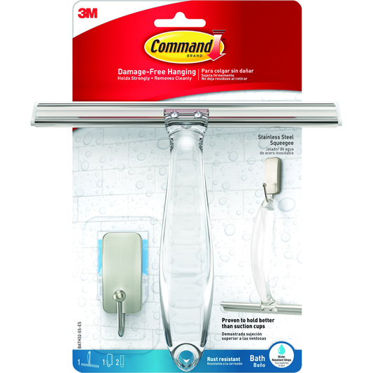 Command Bath Squeegee and Hook