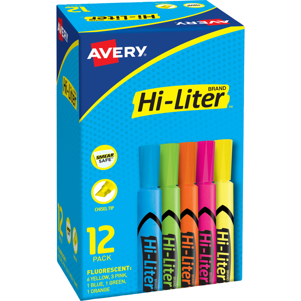 HI-LITER Desk Style Fluorescent Highlighter