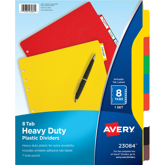 Heavy-Duty Plastic Tab Dividers